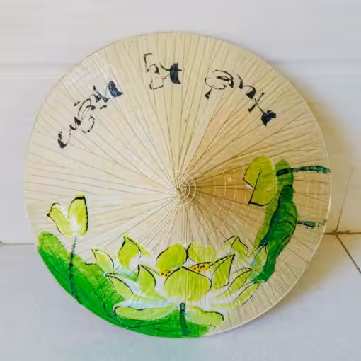 Nón lá Huế họa tiết Sen xanh