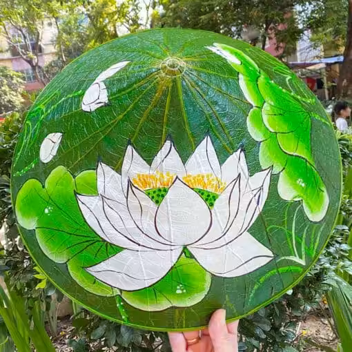 Nón lá Sen Huế họa tiết Sen trắng
