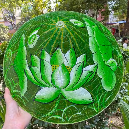 Nón lá Sen Huế họa tiết Sen xanh